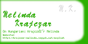 melinda krajczar business card